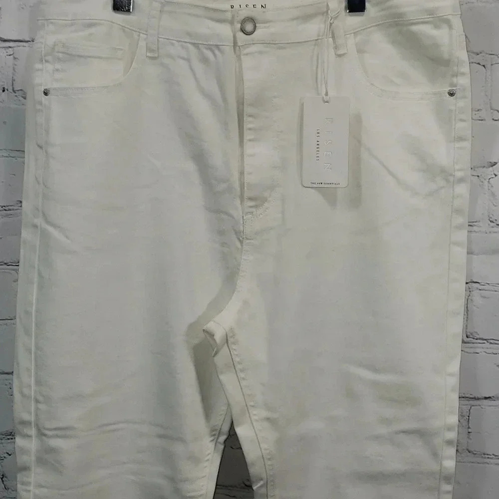 Risen Non-Distressed Classic White Skinny Jeans Size 2XL NWT - Picture 2 of 13